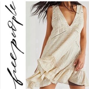 Free People Let it happen boho tunic mini slip dress